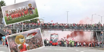 independiente santa fe deportivo dim medellin bogota campin atanasio girardot final liga betplay 2025 titulo hinchas hinchada cardenal poderoso montaña leon escarlata rojo