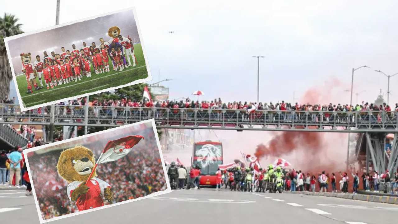 independiente santa fe deportivo dim medellin bogota campin atanasio girardot final liga betplay 2025 titulo hinchas hinchada cardenal poderoso montaña leon escarlata rojo
