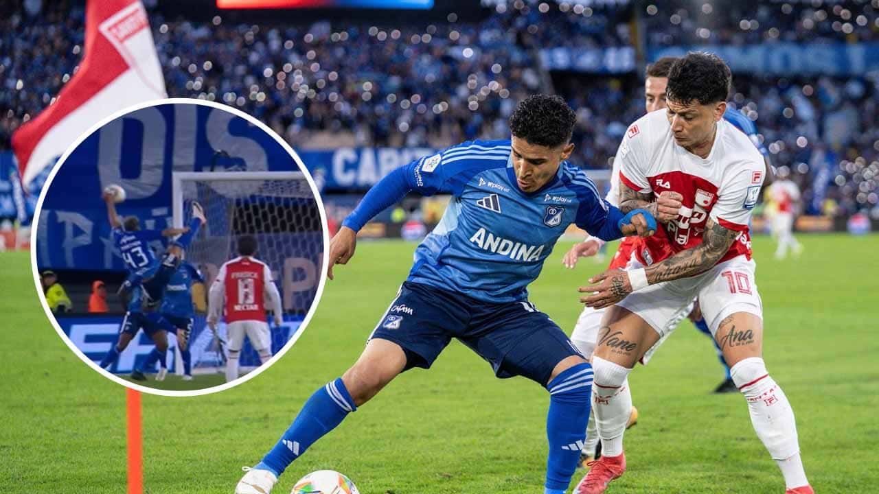 millonarios santa fe liga betplay cuadrangulares audio var mano marimon