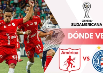 donde ver america de cali vs bahia sudamericana tv online