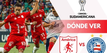 donde ver america de cali vs bahia sudamericana tv online