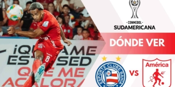 donde ver america de cali vs bahia sudamericana tv online