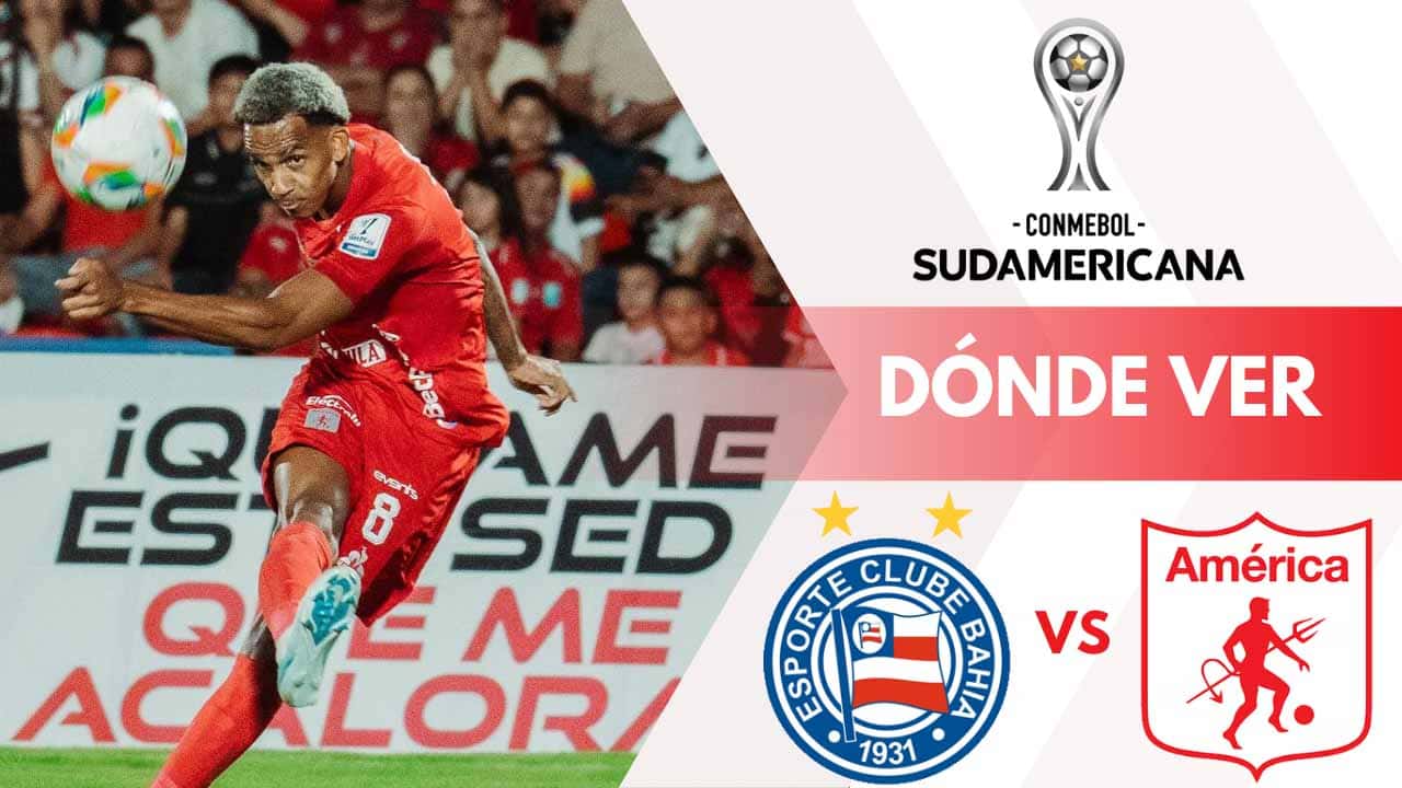 donde ver america de cali vs bahia sudamericana tv online