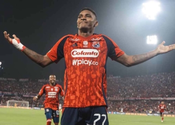 independiente medellin dim brayan leon festejo liga betplay