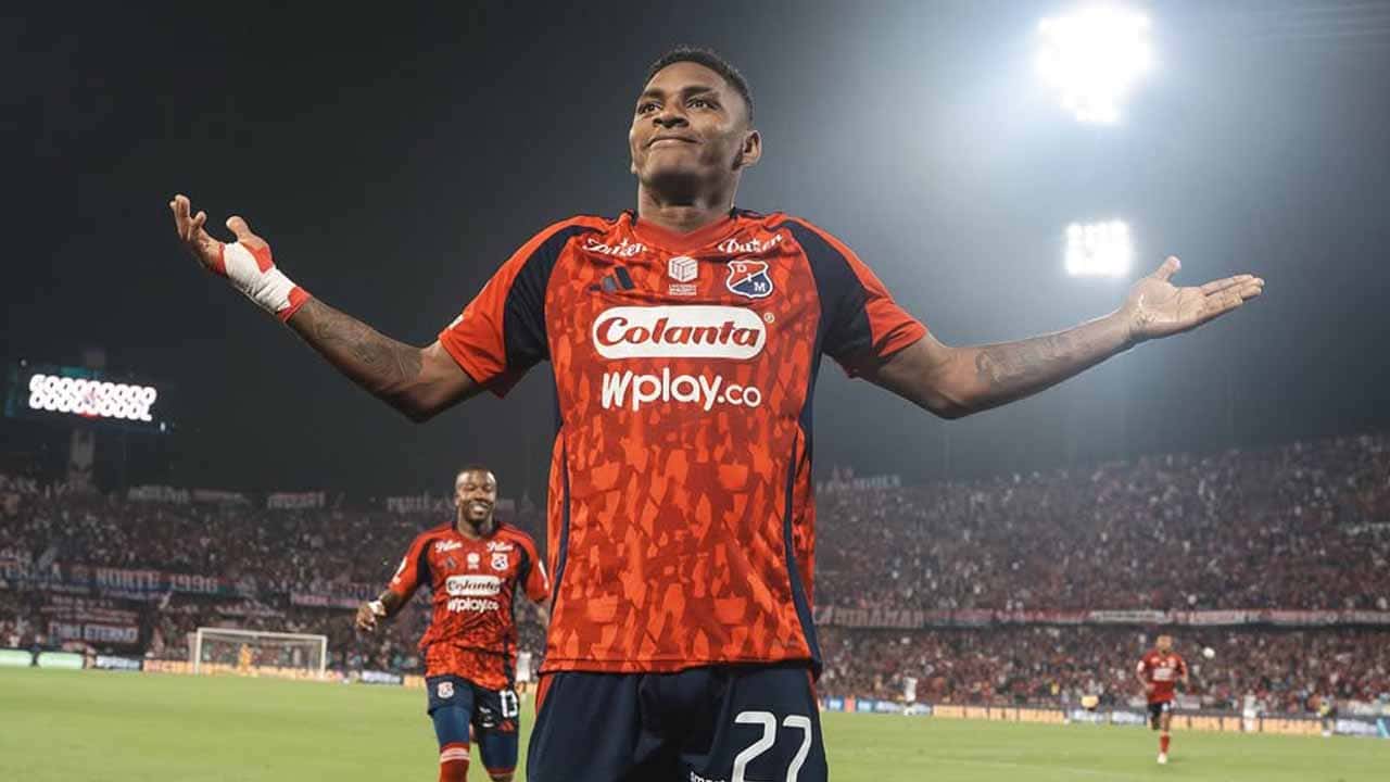 independiente medellin dim brayan leon festejo liga betplay
