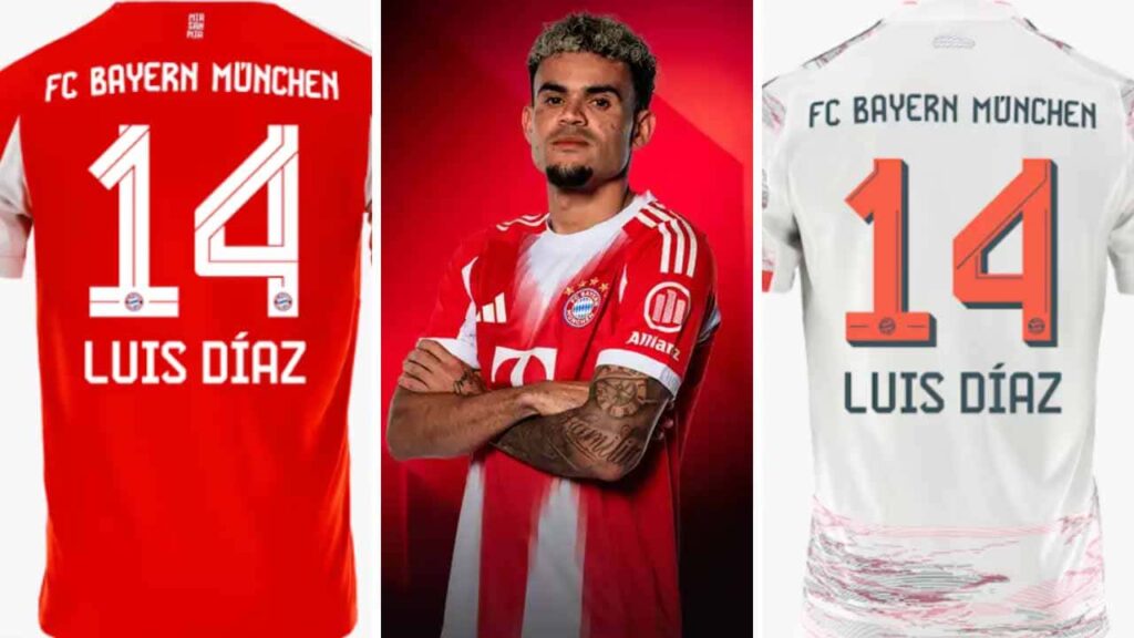 luis diaz camiseta bayern munich precio 2025