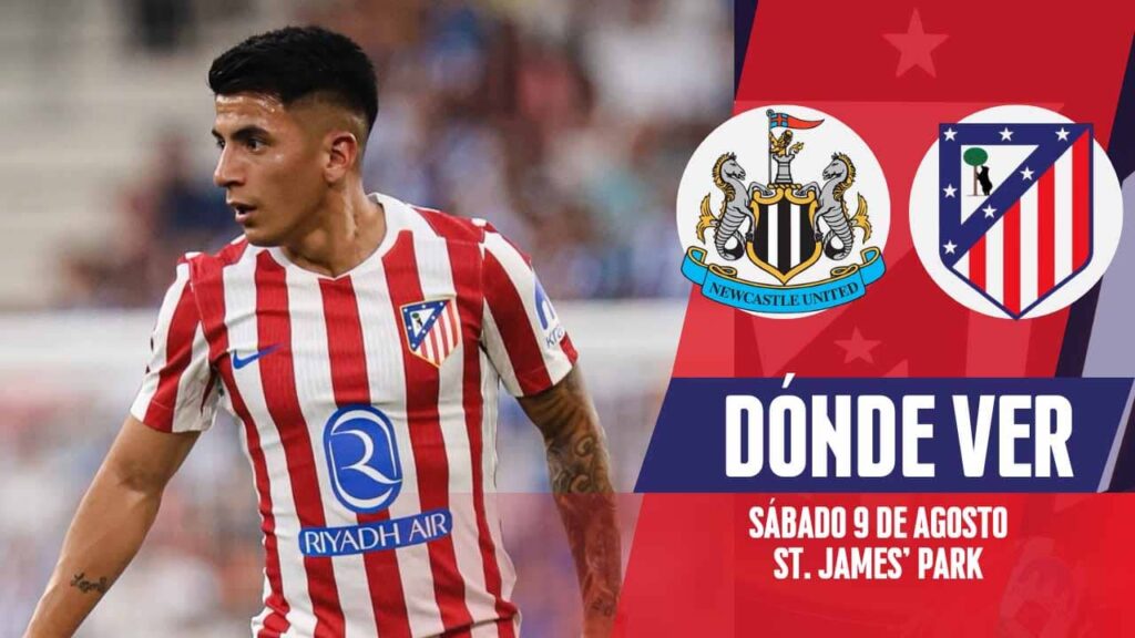 donde ver atletico de madrid vs newcastle amistoso tv online