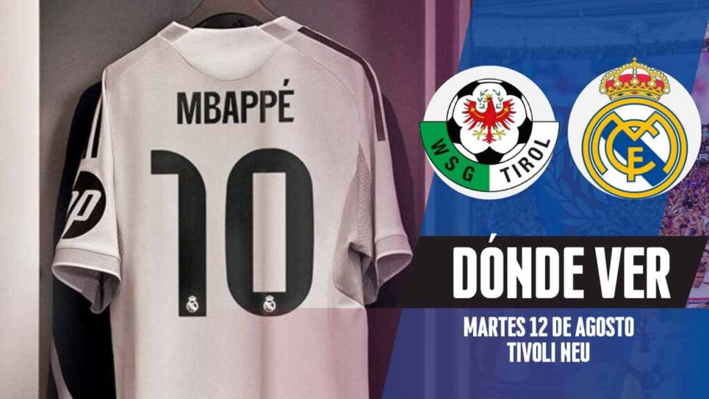donde ver real madrid wsg tirol amistoso tv online