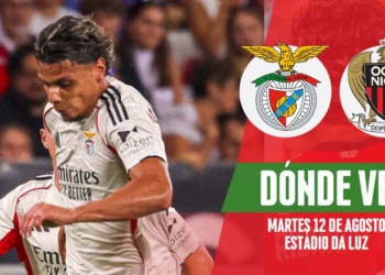 donde ver richard rios benfica vs nice champions tv online