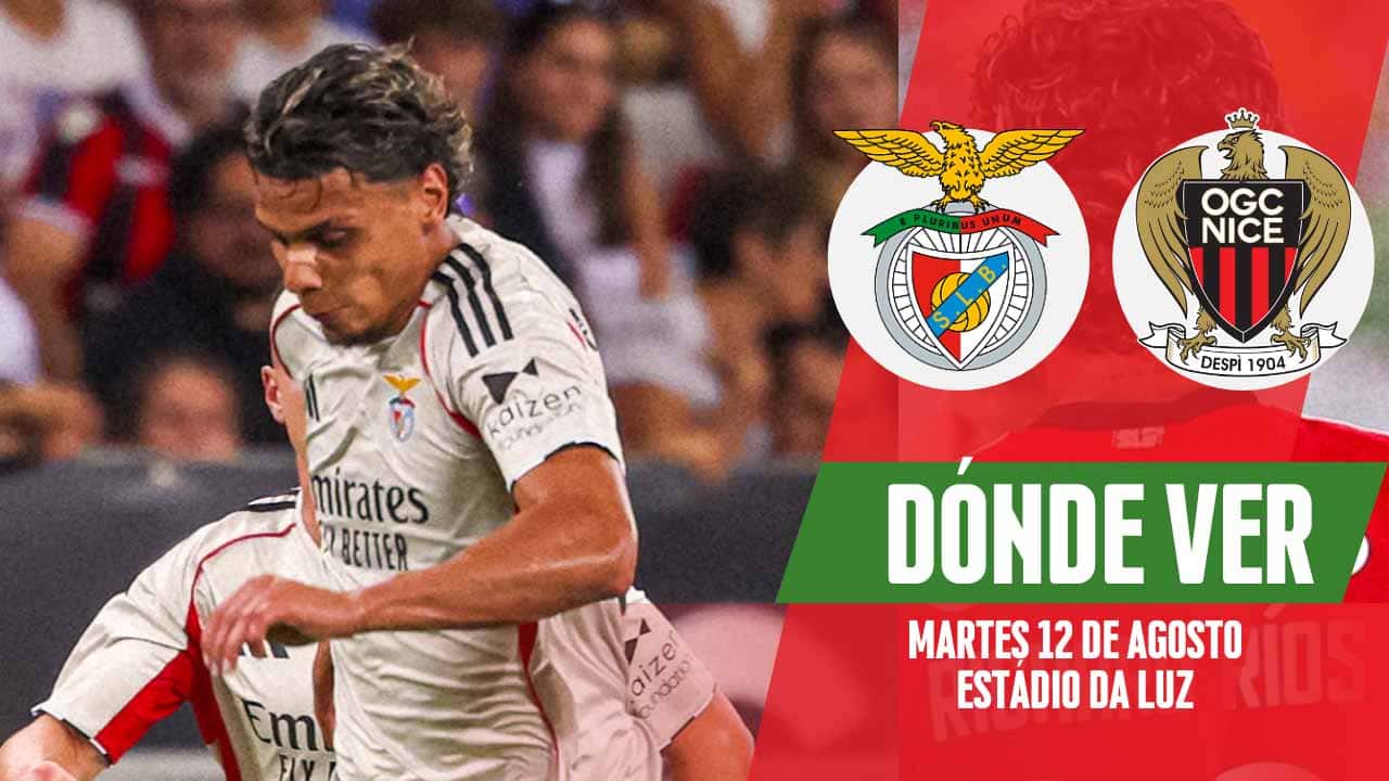 donde ver richard rios benfica vs nice champions tv online