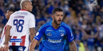 millonarios junior triunfo victoria goleada campin bogota papa liga betplay dimayor futbol profesional colombiano fpc barranquilla alfredo arias derrota invicto primero ultimo hernan torres