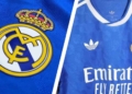 real madrid tercera camiseta 2025 26 azul leyenda homenaje