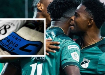 deportivo cali aviles hurtado festejo cinta capitan hincha fallecido