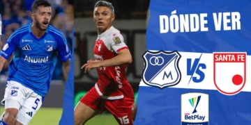 donde ver millonarios santa fe clasico liga betplay tv online 2025