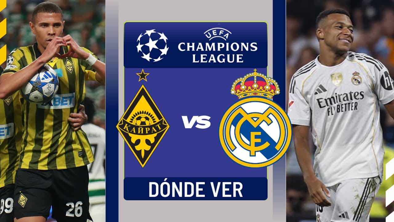 donde ver real madrid kairat champions tv online