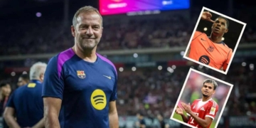 futbol club barcelona fc hansi flick newcastle united champions league liga campeones marcus rashford ingles inglaterra britanico premier league contrataciones mercado fichajes contratados refuerzos incorporaciones plantilla luis diaz liverpool colombiano bayer munich bundesliga alemania camp nou goles