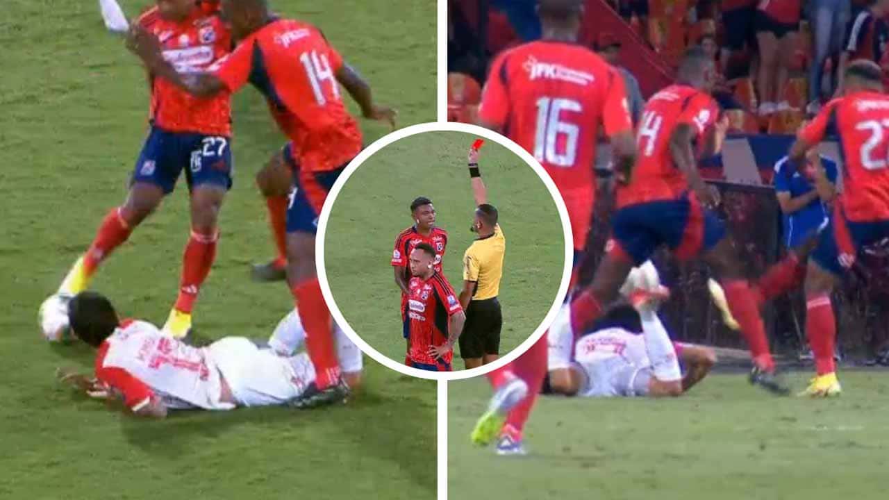 independiente medellin dim brayan leon expulsion santa fe copa