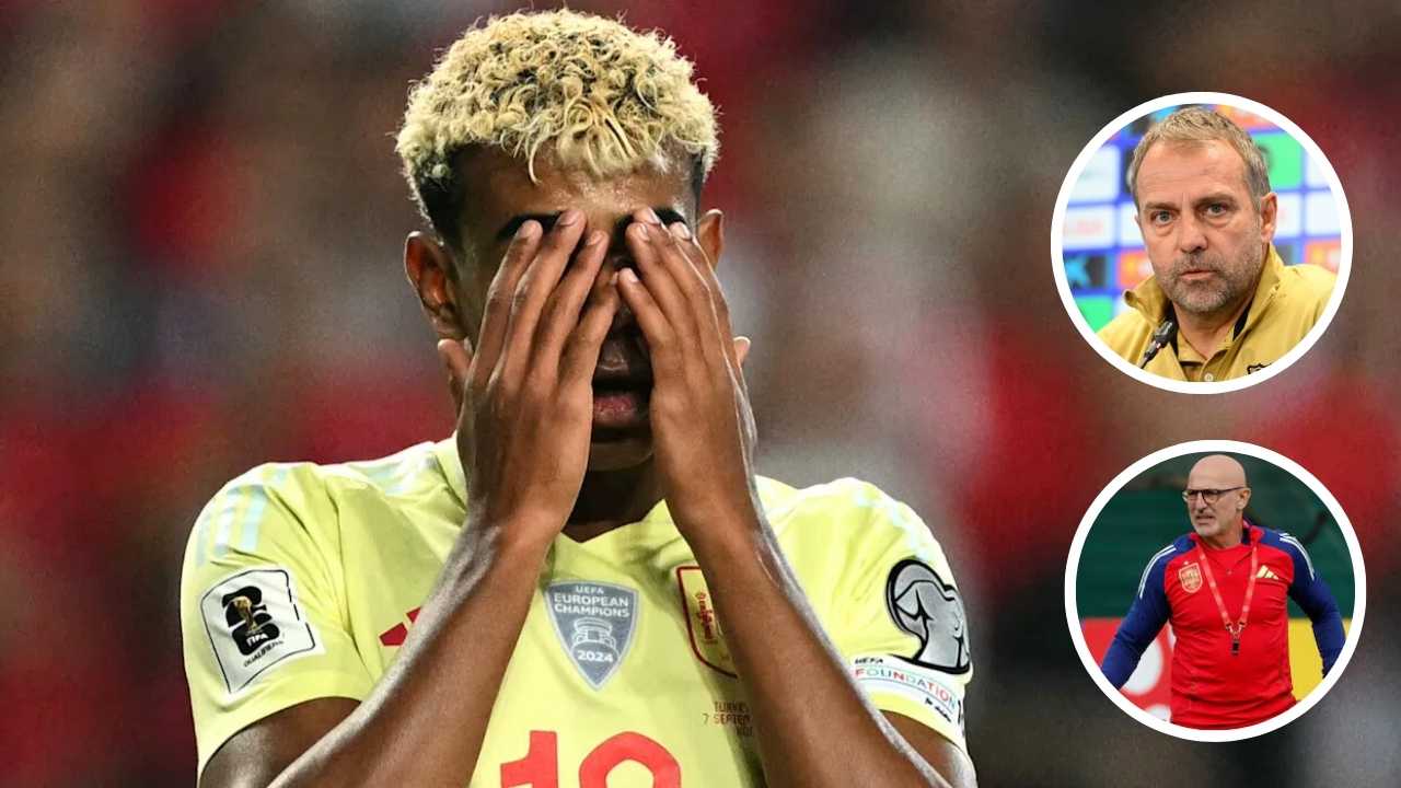 lamine yamal lesion seleccion espana hansi flick entrenador dt director tecnico luis de la fuente declaraciones polemicas tension futbol espanol la liga fichajes europa valencia champions league campeones estadio joan cruyff nou camp real madrid