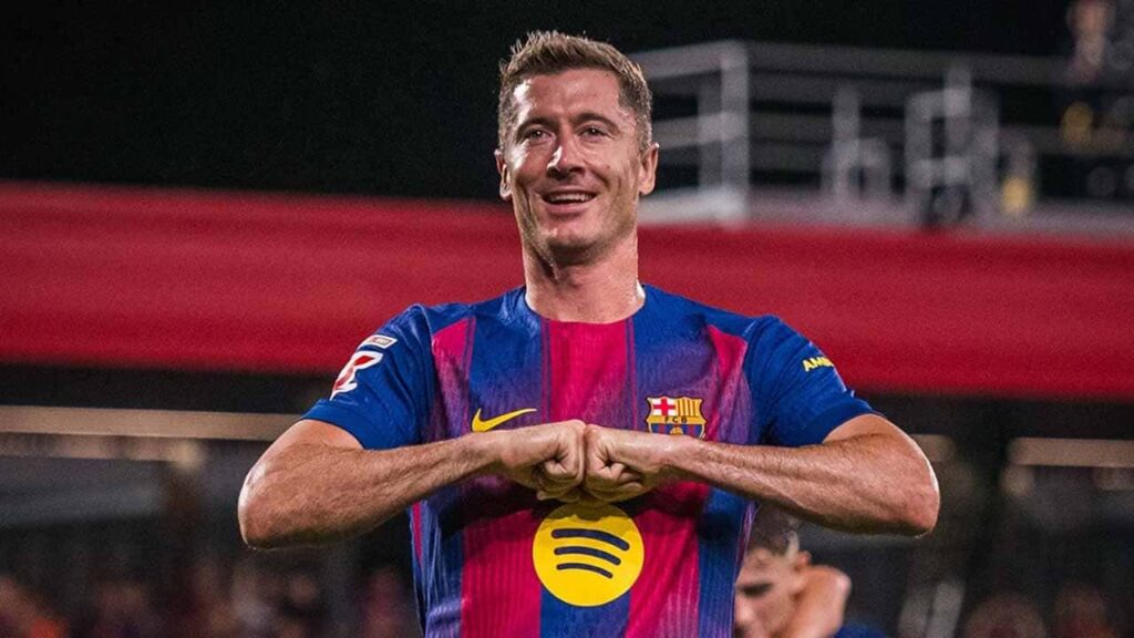 robert lewandowski barcelona numeros 150 partidos