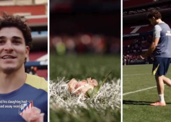 atletico de madrid julian alvarez gesto hincha hija
