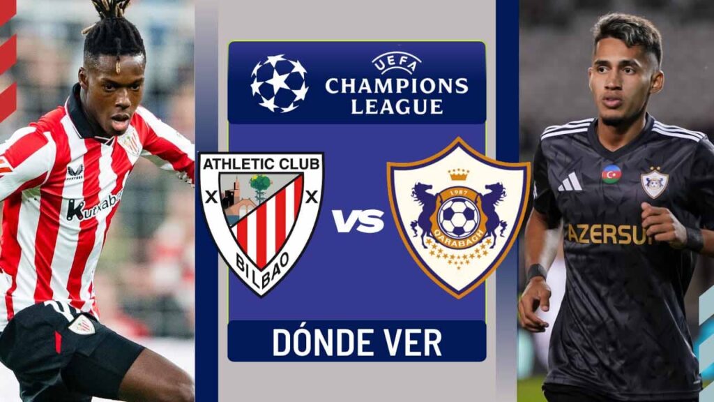 donde ver athletic club qarabag champions league tv online