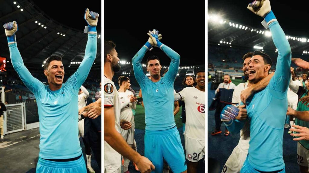 europa league roma lille penaltis errados
