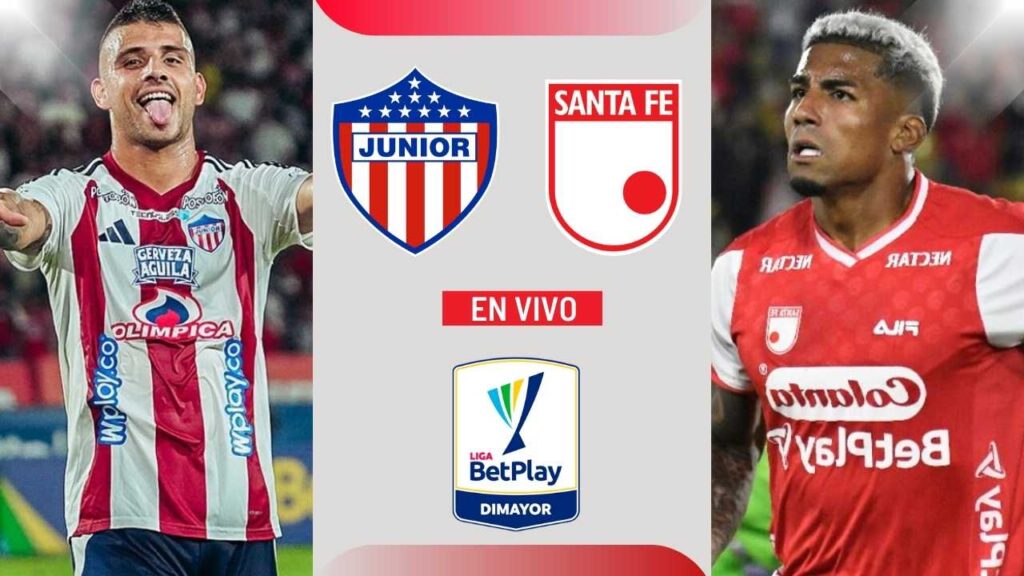 junior barranquilla independiente santafe donde ver hoy vivo plataformas online transmisiones streaming emision emisiones canal canales tv television app aplicaciones en directo a que hora juegan horario paises senales abiertas futbol profesional colombiano fpc gratis liga betplay dimayor paginas web redes sociales metropolitano campin bogota win sports espn colombia