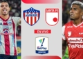 junior barranquilla independiente santafe donde ver hoy vivo plataformas online transmisiones streaming emision emisiones canal canales tv television app aplicaciones en directo a que hora juegan horario paises senales abiertas futbol profesional colombiano fpc gratis liga betplay dimayor paginas web redes sociales metropolitano campin bogota win sports espn colombia