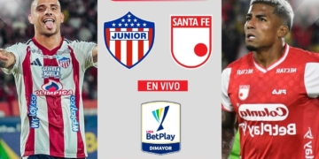 junior barranquilla independiente santafe donde ver hoy vivo plataformas online transmisiones streaming emision emisiones canal canales tv television app aplicaciones en directo a que hora juegan horario paises senales abiertas futbol profesional colombiano fpc gratis liga betplay dimayor paginas web redes sociales metropolitano campin bogota win sports espn colombia