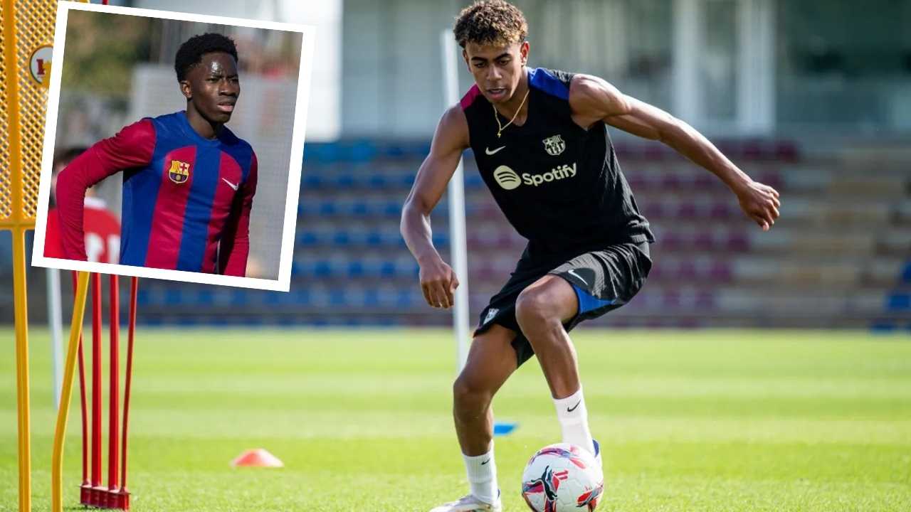 lamine yamal cantera la masia canteranos ebrima tunkara futbolista juvenil divisiones menones fuerzas basicas mercado fichajes contrataciones incorporaciones invierno verano joan laporta deco hansi flick plantilla profesional futbol espanol la liga