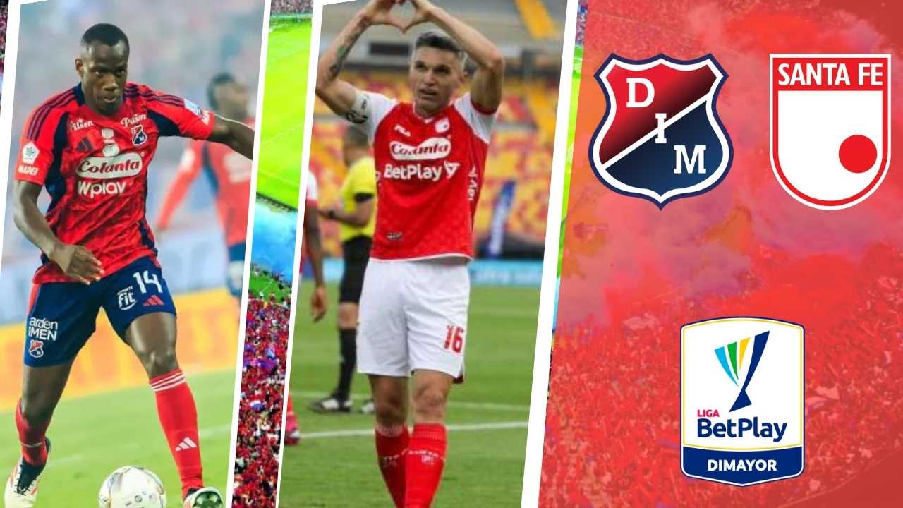 deportivo independiente medellin dim vs independiente santa fe donde ver hoy vivo online en directo partido partidazo liga betplay dimayor futbol profesional colombiano fpc atanasio girardot canal canales tv television streaming plataformas emision emisiones transmision transmisiones hora cuando juegan redes sociales paginas web sitios atanasio girardot cuadrangulares campeon rojo estadio