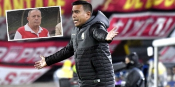 independiente santa fe nuevo director tecnico dt entrenador cesar farias pablo repetto jorge bava pablo peirano jorge almiron linea uruguaya uruguayos eduardo mendez presidente dueno maximo accionista carlos antonio velez jugadores plantilla protestas hinchas rodallega olivera ttorres harold santiago mosquera