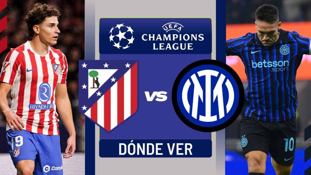 donde ver atletico de madrid inter champions league tv online