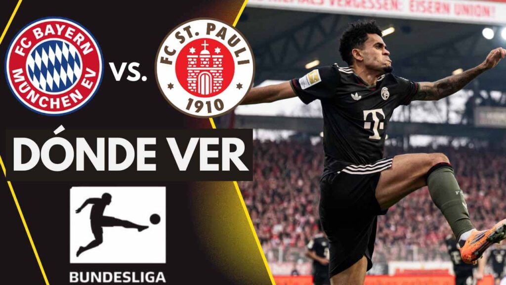donde ver bayern munich st pauli luis diaz bundesliga tv online