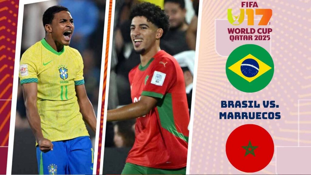 donde ver brasil marruecos cuartos mundial sub 17