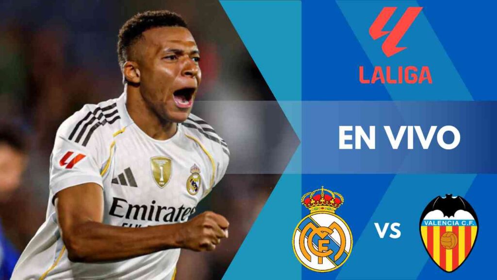 real madrid valencia donde ver hoy vivo online partido partidazo liga canales canal tv television plataformas streaming directo emision emisiones app aplicaciones movistar espn directv disney espana mexico colombia argentina espanol gratis paginas web redes sociales sitios horarios a que hora juegan mbappe bernabeu lider