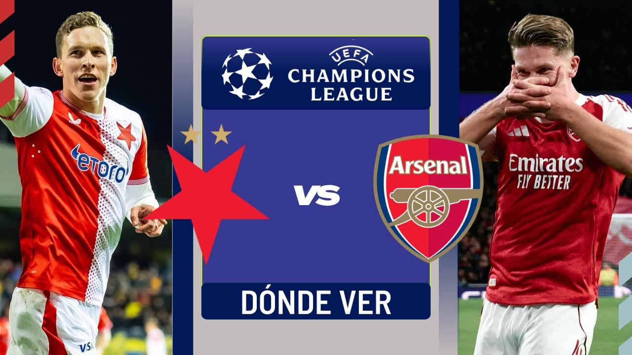 donde ver slavia praga arsenal champions league tv online