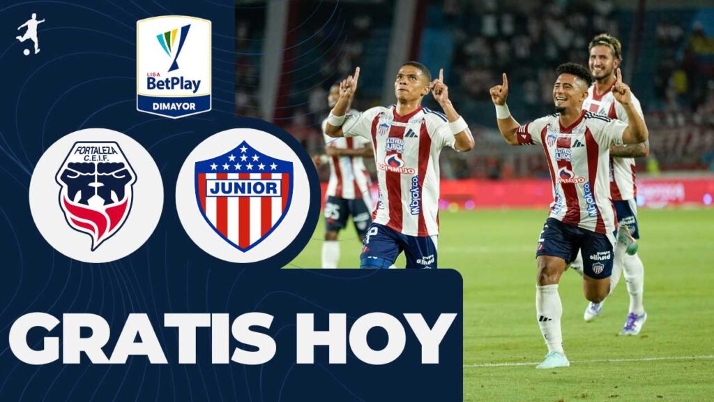 fortaleza junior donde ver hoy vivo online plataformas streaming transmision transmisiones emision emisiones app aplicaciones canal canales tv television en directo senal abierta youtube futbol gratis paginas web sitios internet a que hora juegan horarios países liga betplay dimayor futbol profesional colombiano fpc win sports techo