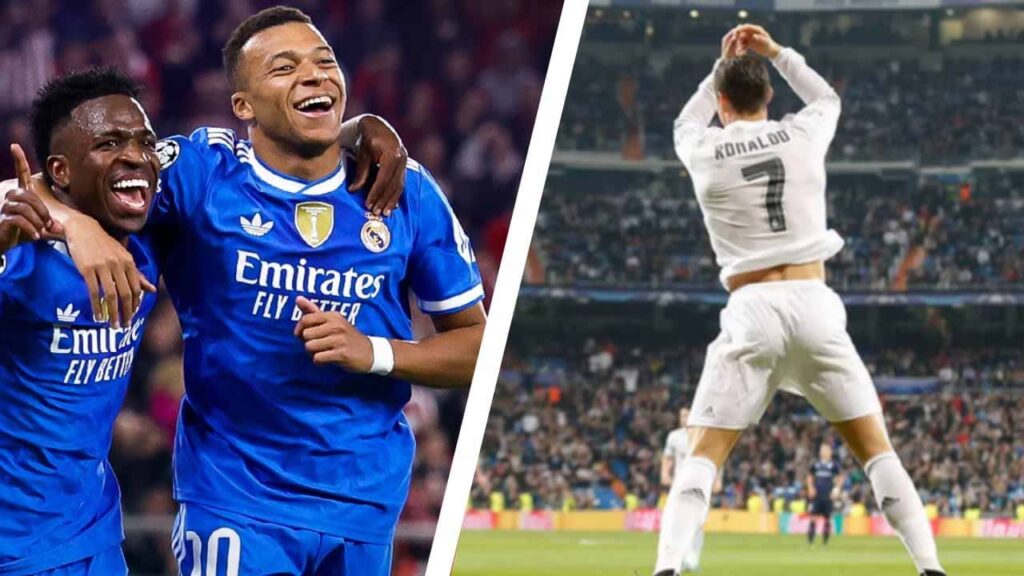 real madrid records mbappe goles olympiacos champions league