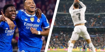 real madrid records mbappe goles olympiacos champions league