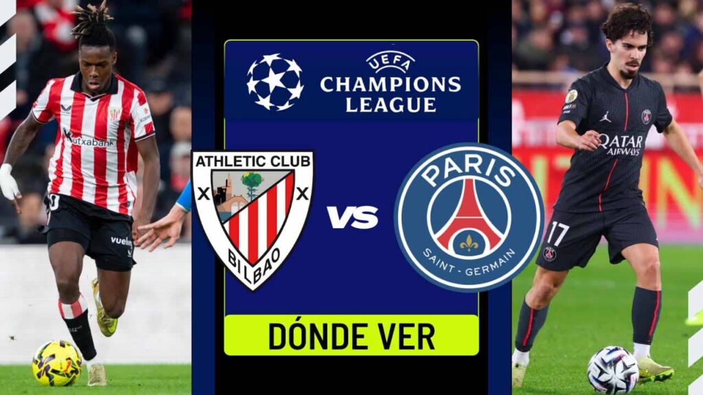 donde ver athletic club psg champions league tv online
