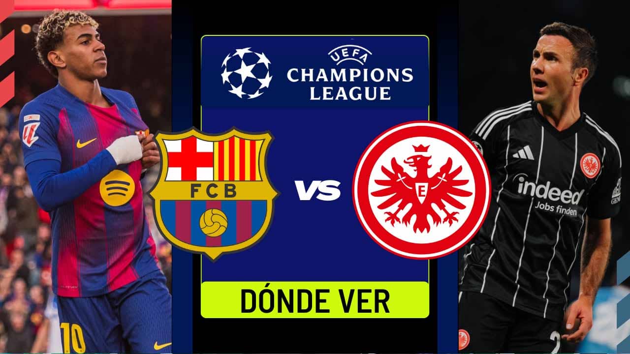 donde ver barcelona eintracht champions league tv online