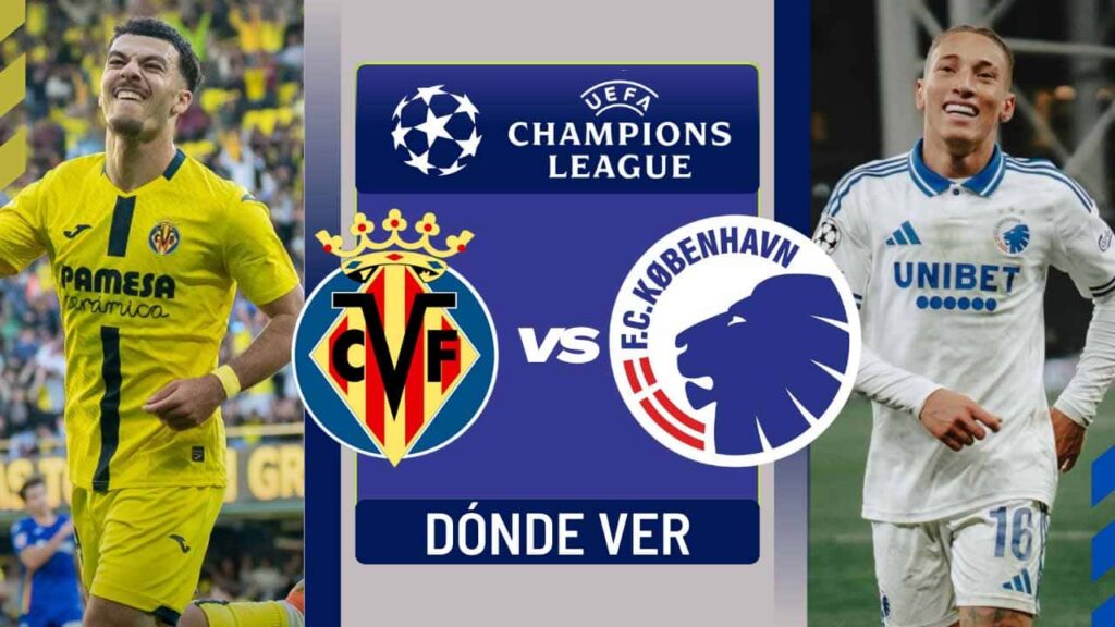 donde ver villarreal copenhague champions league tv online