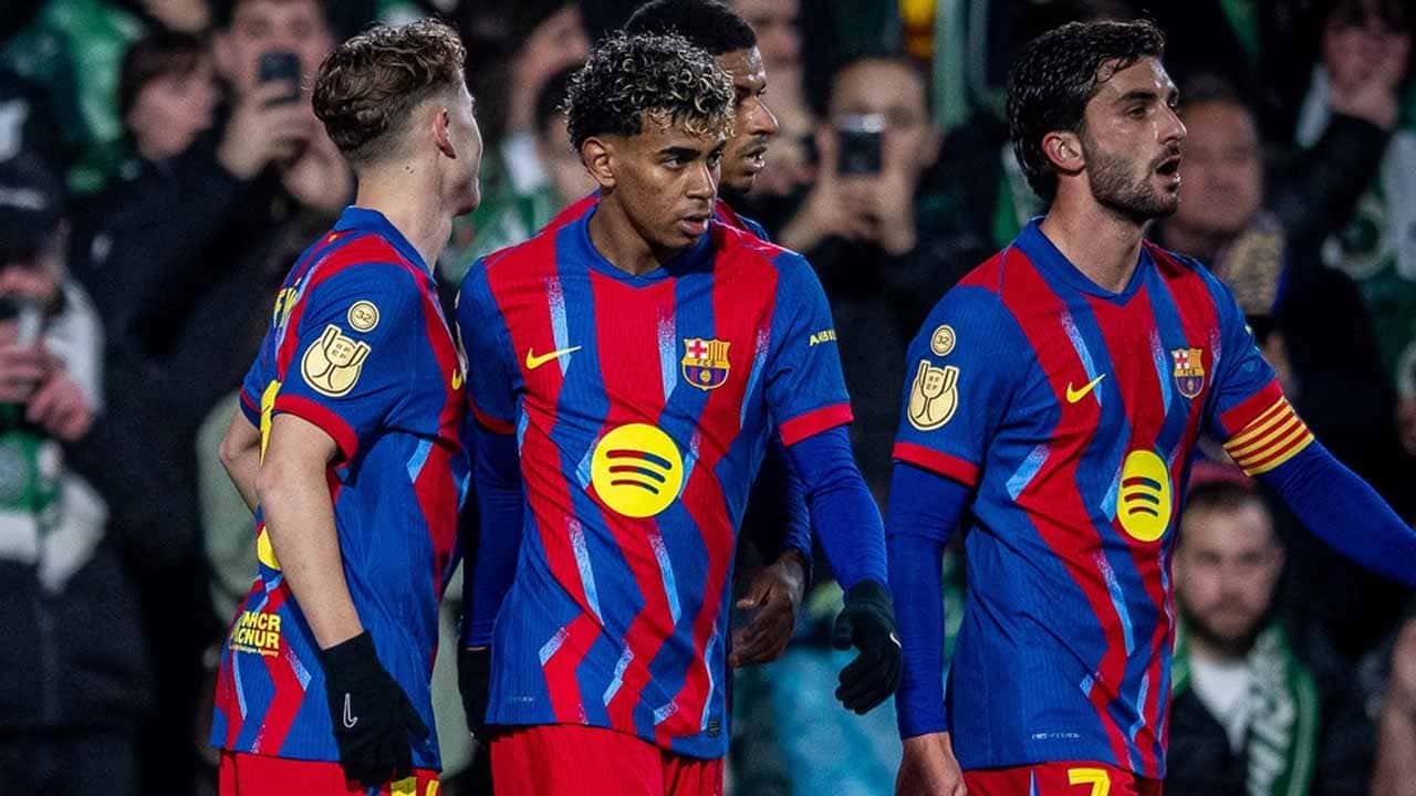 barcelona bajas champions league slavia praga lamine yamal