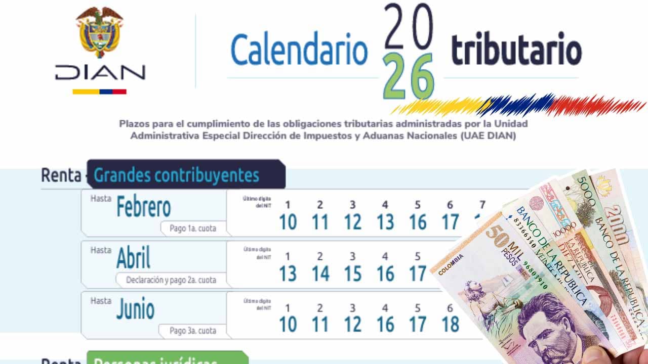 calendario tributario enero 2026 pagos colombia