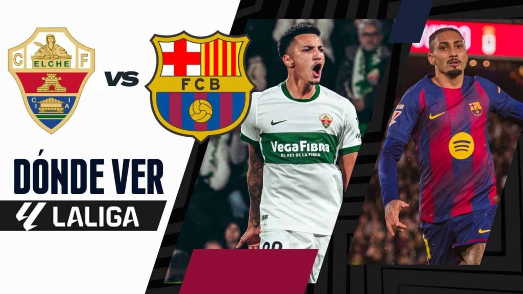 donde ver elche barcelona laliga tv online
