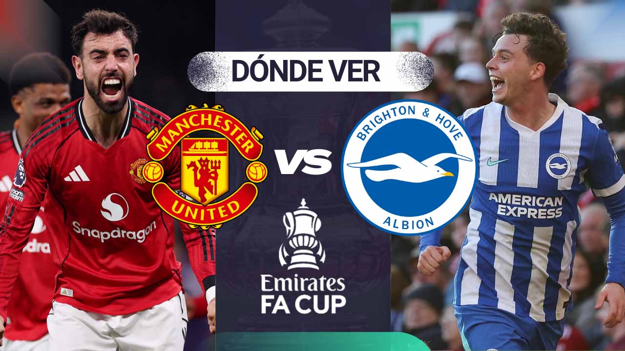 donde ver manchester united vs brighton fa cup tv online