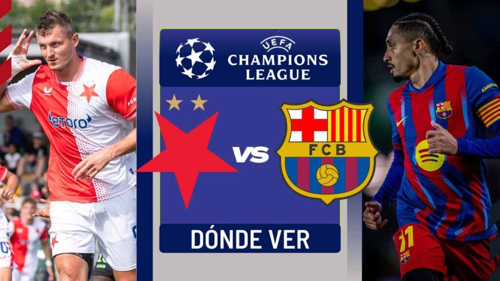 donde ver slavia praga barcelona champions league tv online