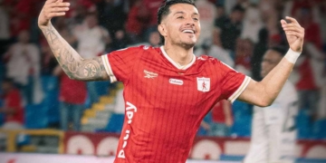 america de cali yeison guzman racha gol tiro libre