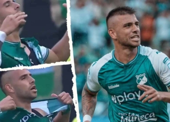 deportivo cali titi rodriguez rompe camiseta